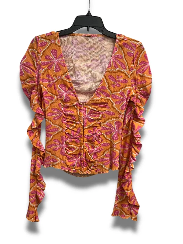 chic women's tops for everyday wearTop Long Sleeve By Free People In Multi-colored, Size: S