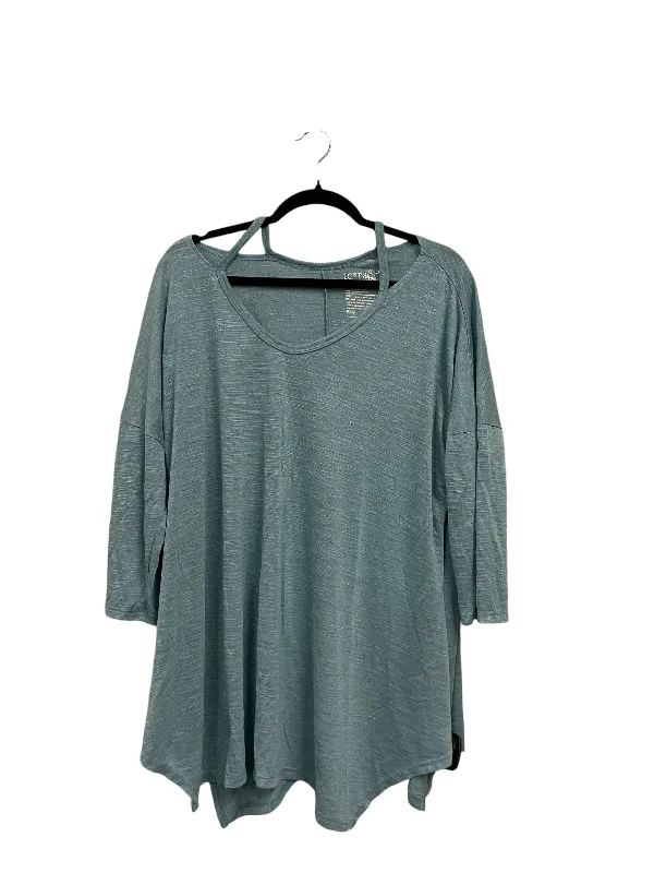 women's tops for those who want to stay warm and stylish during colder weatherTop Long Sleeve By Terra & Sky In Blue, Size: 1x