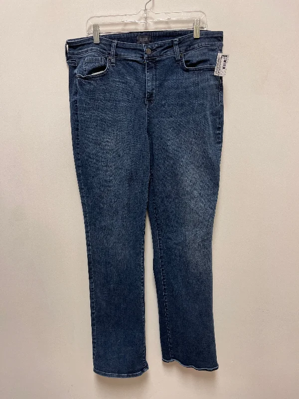 women's denim jeans with raw hemsJeans Straight By Not Your Daughters Jeans In Blue Denim, Size: 14