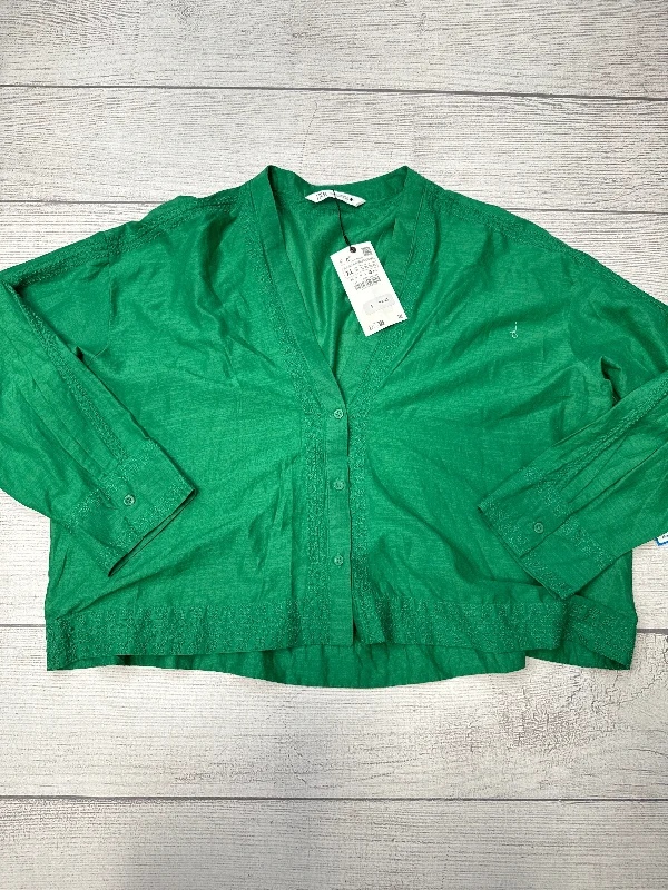 women's tops with bell sleevesTop Long Sleeve By Zara In Green, Size: Xl