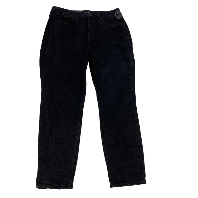 women's denim jeans with adjustable waistbandsJeans Straight By Old Navy In Black Denim, Size: 12