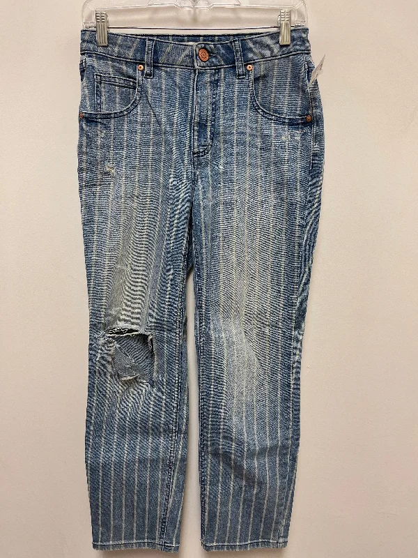 women's denim jeans with embroidered back pocketsJeans Straight By Lc Lauren Conrad In Striped Pattern, Size: 2