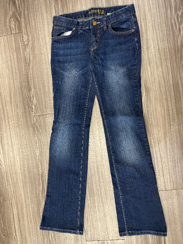 women's denim jeans for a relaxed lookJeans Boot Cut By Express In Blue, Size: 4