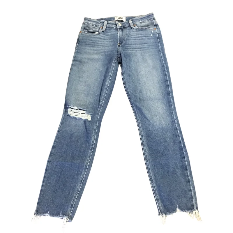 women's denim jeans with zippersJeans Skinny By Paige In Blue Denim, Size: 4