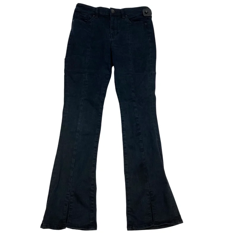 women's denim jeans for apple-shaped bodiesJeans Flared By American Eagle In Black Denim, Size: 10