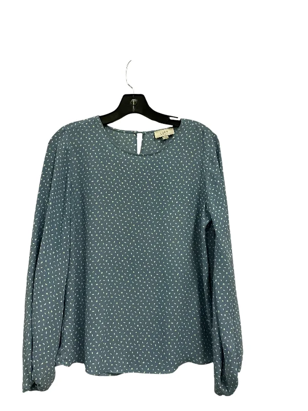 women's tops for smart casual looksTop Long Sleeve By Loft In Blue, Size: Xs