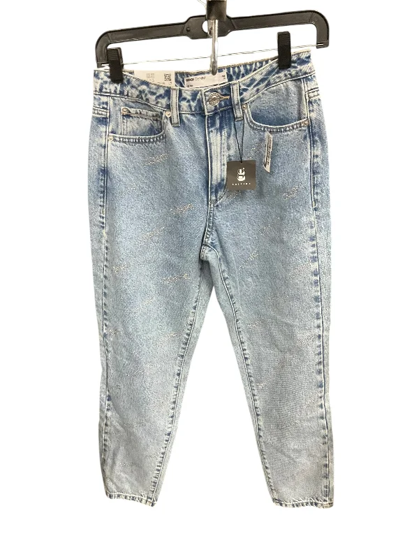 women's denim jeans with fake pocketsJeans Straight By Garage In Blue Denim, Size: 2