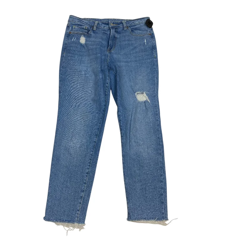 women's denim jeans with animal printsJeans Straight By Old Navy In Blue Denim, Size: 10