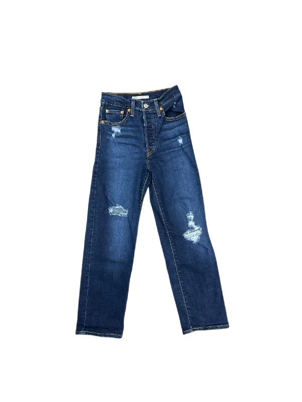 women's light denim jeansJeans Straight By Levis In Blue Denim, Size: 24