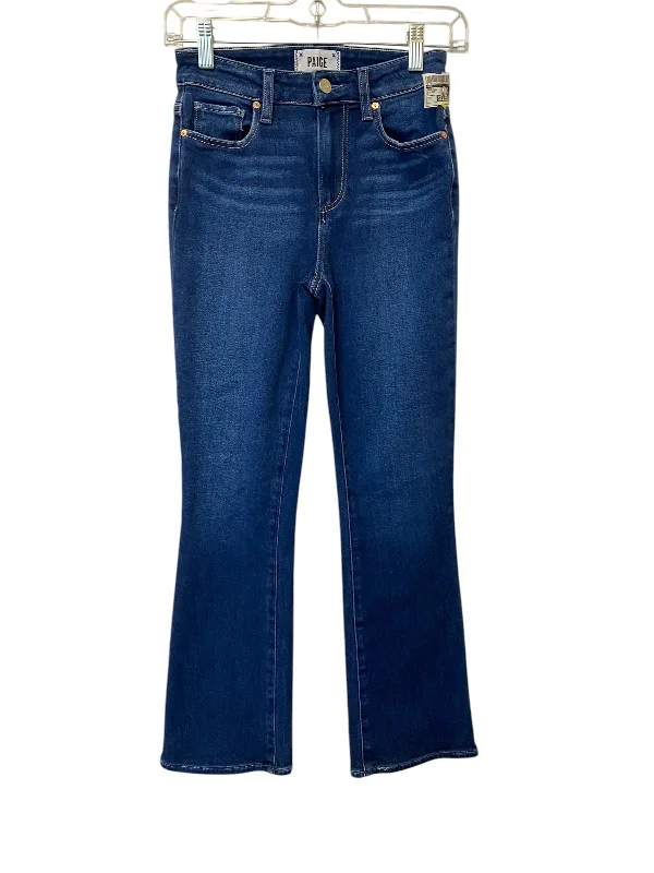 women's denim jeans for travelJeans Flared By Paige In Blue Denim, Size: 0