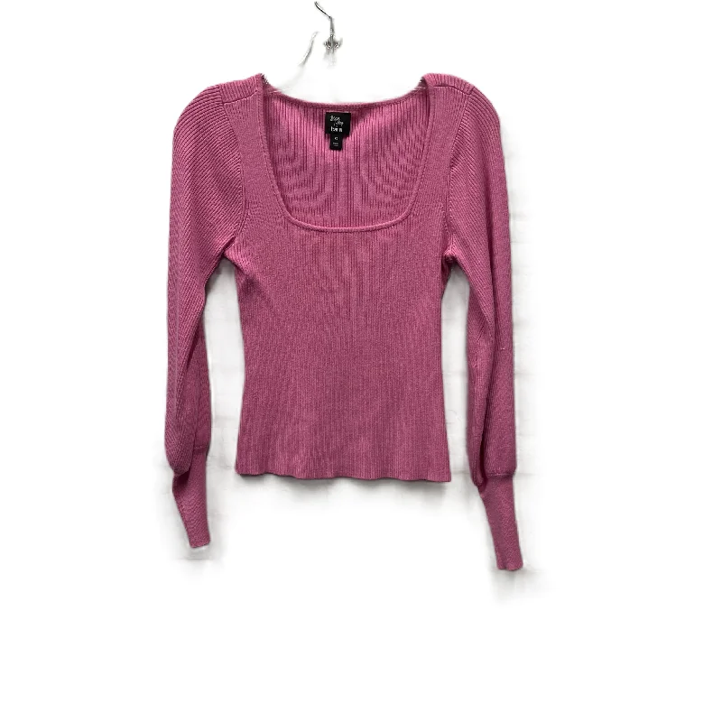 long-sleeved women's topsTop Long Sleeve By Bar Iii In Pink, Size: Xs