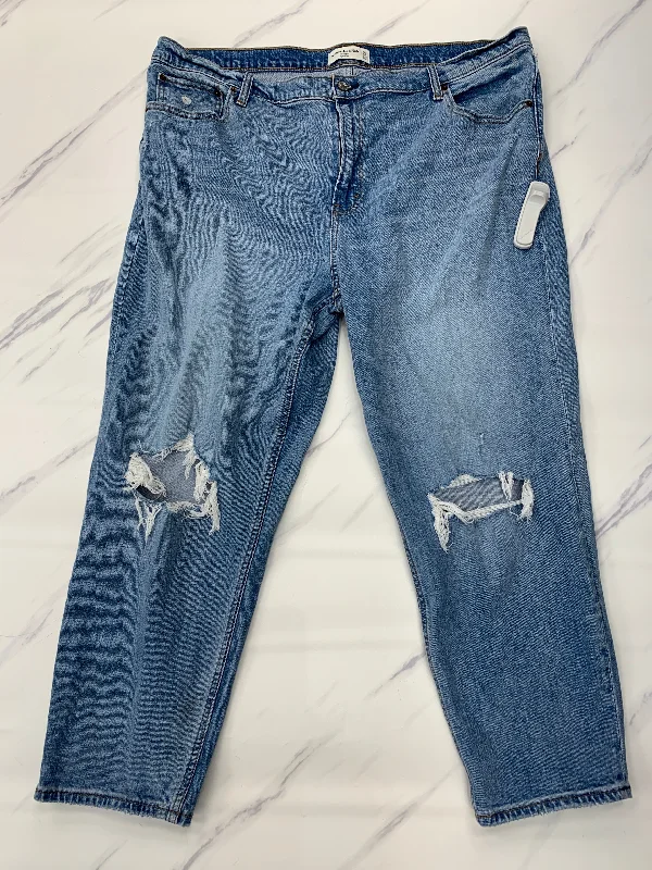 women's denim jeans for a flattering silhouetteJeans Straight By Abercrombie And Fitch In Blue Denim, Size: 20