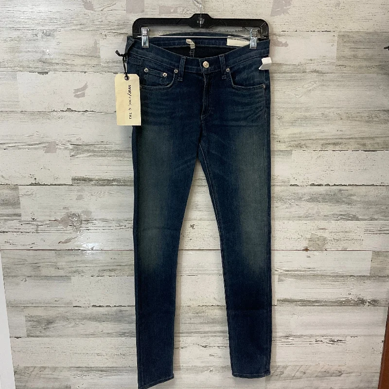 women's denim jeans for a night at the clubJeans Skinny By Rag & Bones Jeans In Blue Denim, Size: 4