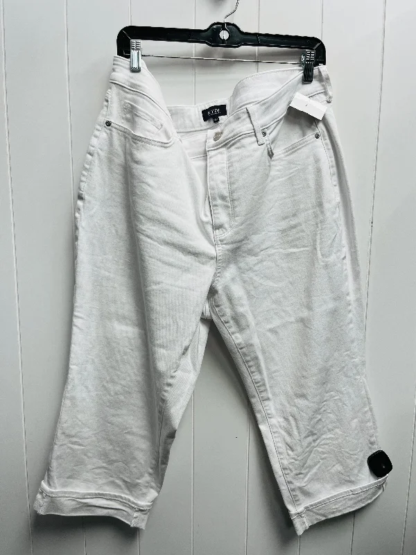 women's straight-leg denim jeansJeans Cropped By Not Your Daughters Jeans In White, Size: 18