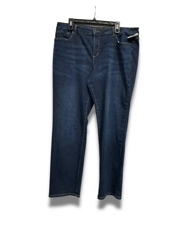 women's denim jeans for apple-shaped bodiesJeans Straight By Liz Claiborne In Blue, Size: 18