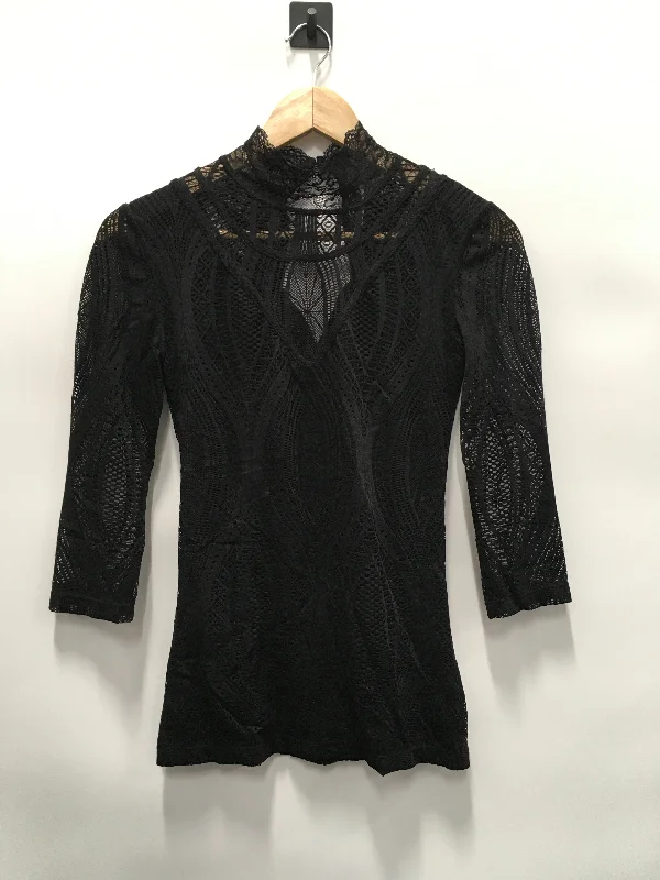 women's tops with cold-shoulder cutsTop Long Sleeve Basic By Free People In Black, Size: Xs