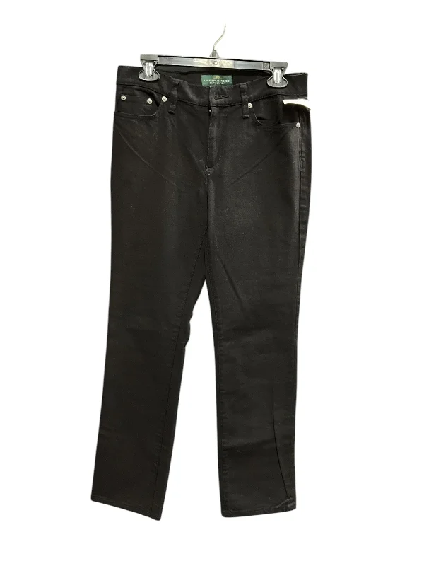 women's denim jeans with floral embroideryJeans Straight By Lauren By Ralph Lauren In Black, Size: 6