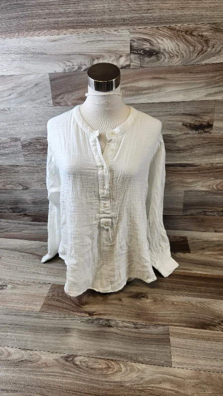 women's tops for cocktail partiesTop Long Sleeve By Old Navy In White, Size: M