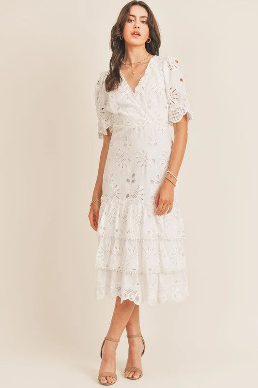 women's handmade dressesGiselle Eyelet Midi Dress