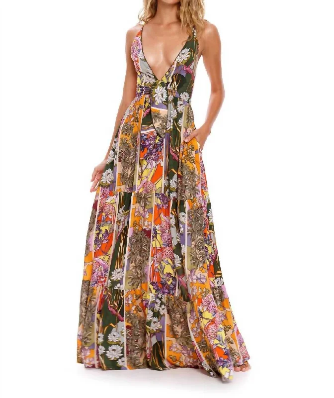 women's wrap dressesFairy Suki Maxi Dress in Multi