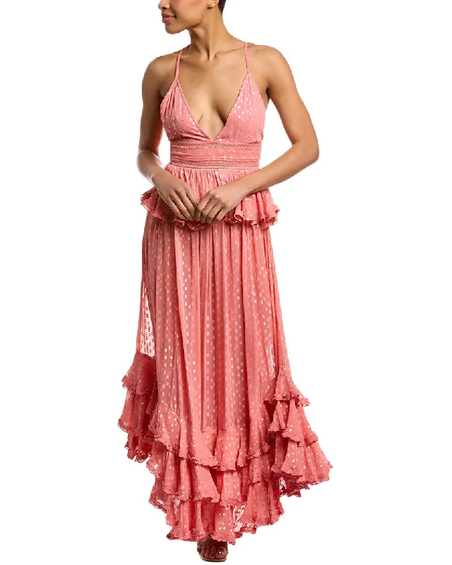 Wrap DressRococo Sand Tiered Ruffle Maxi Dress