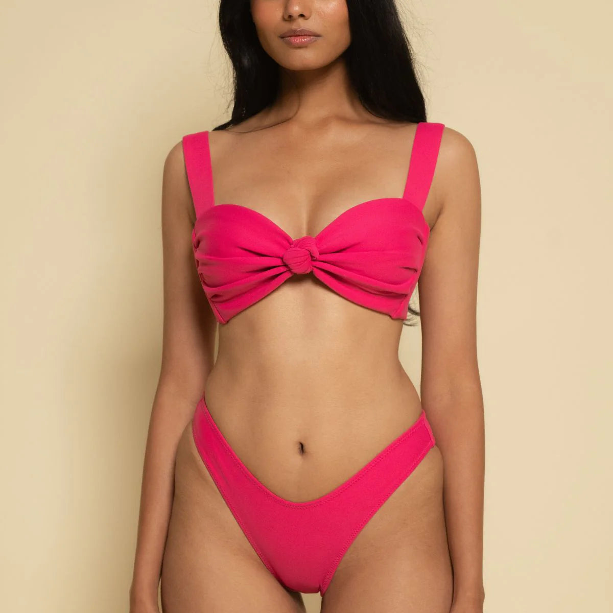 Quick-Dry Cover-Up FemaleLulu Bikini Bottom Added Coverage Rasberry