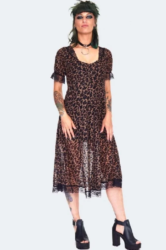 Petite DressLeopard Print Midi Dress