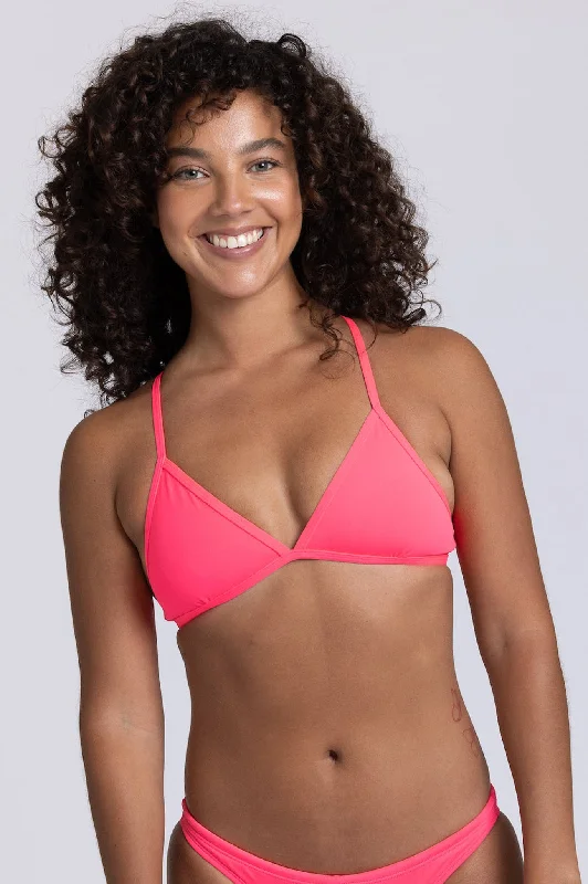 Separates Female SwimwearTriangle Bikini Top - Hot Pink