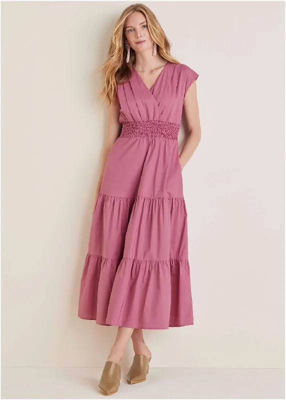 women's empire-line dressesSmocked Waist Maxi Dress - Heather Rose