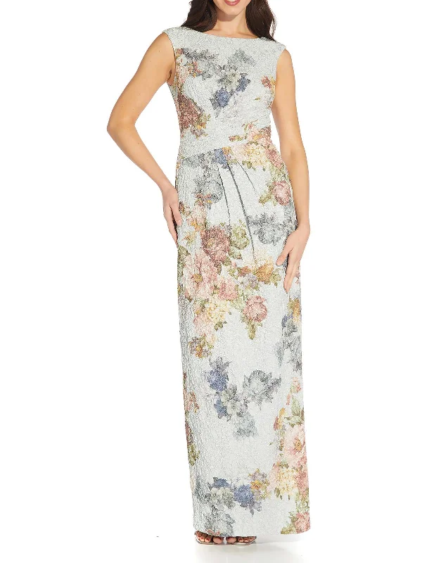 women's custom dressesWomens Floral Print Maxi Cocktail and Party Dress