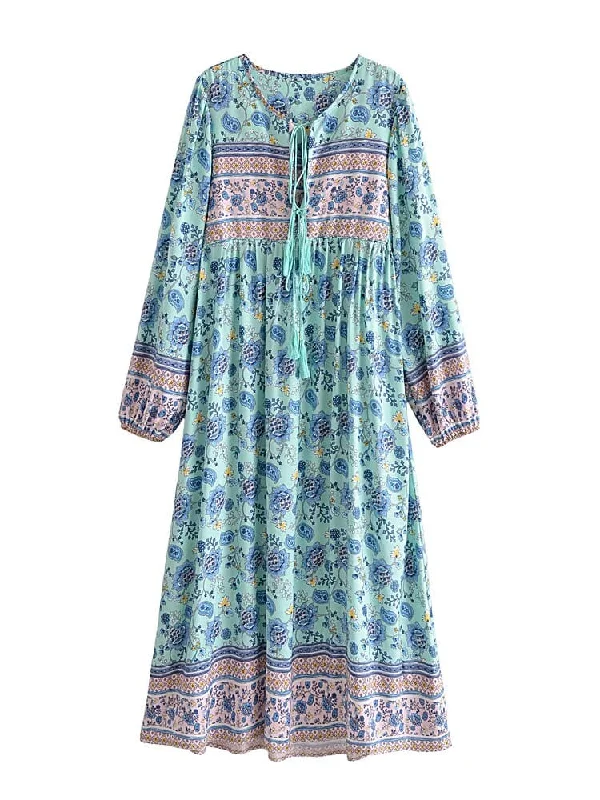 women's shift dressesFLORA Midi Dress - Green