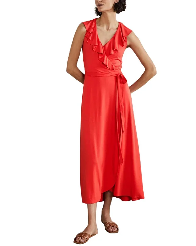 Sleeveless DressBoden Saskia Wrap Jersey Maxi Dress