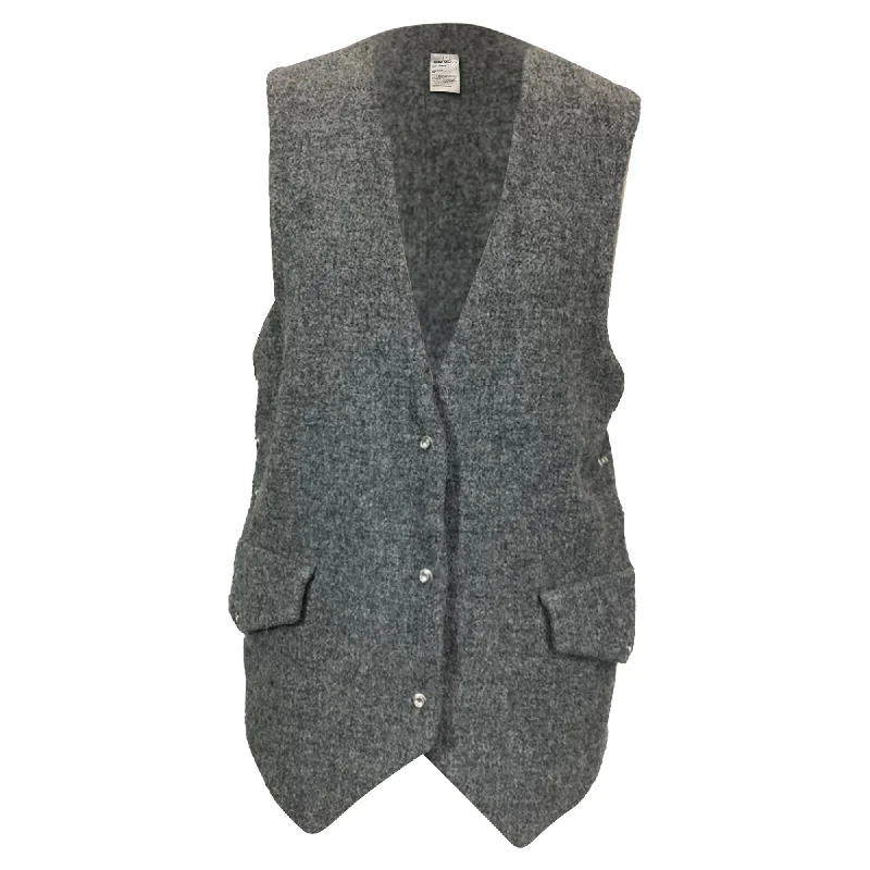 Acne Studios Harris Tweed Vest in Grey Wool