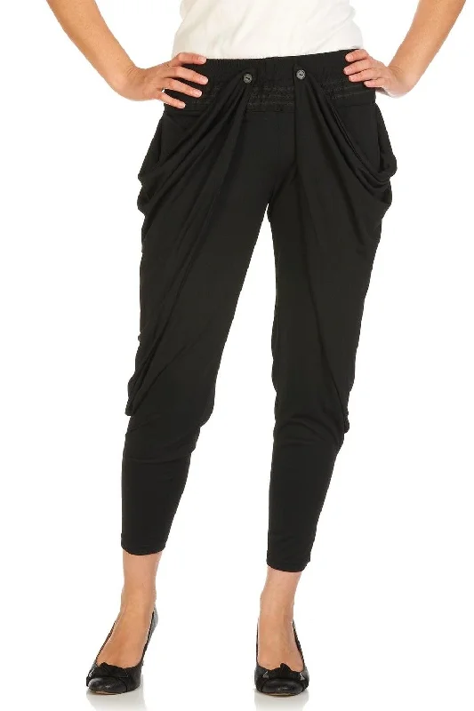 women's tactical pantsBlack Harem Style Pants