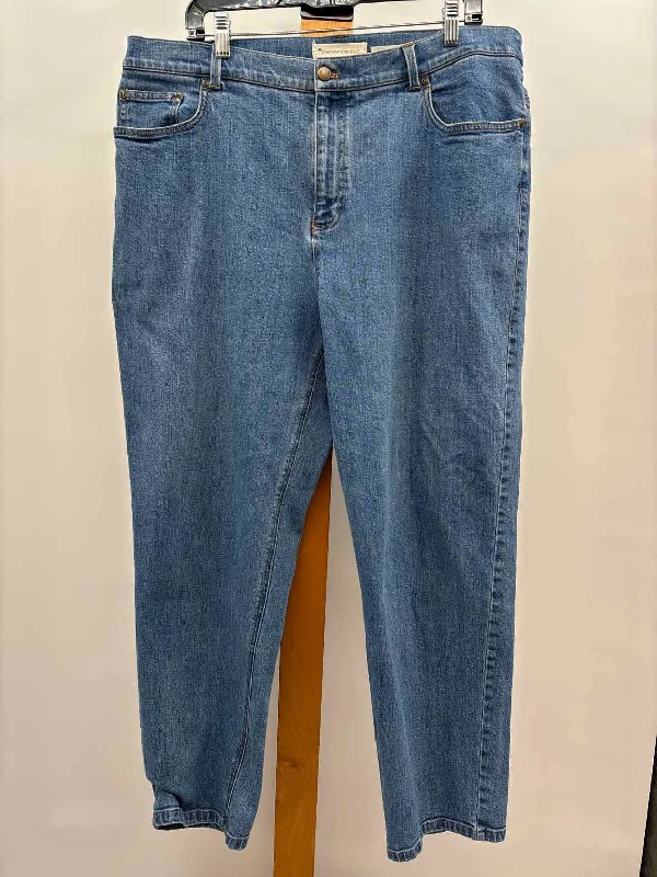 women's vintage pantsJones New York Women's Size 16W Blue Solid Jeans