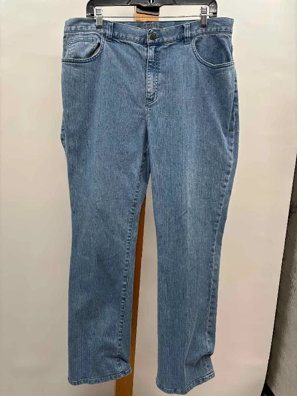 women's low-rise pantsLauren Women's Size 16 Blue Solid Jeans