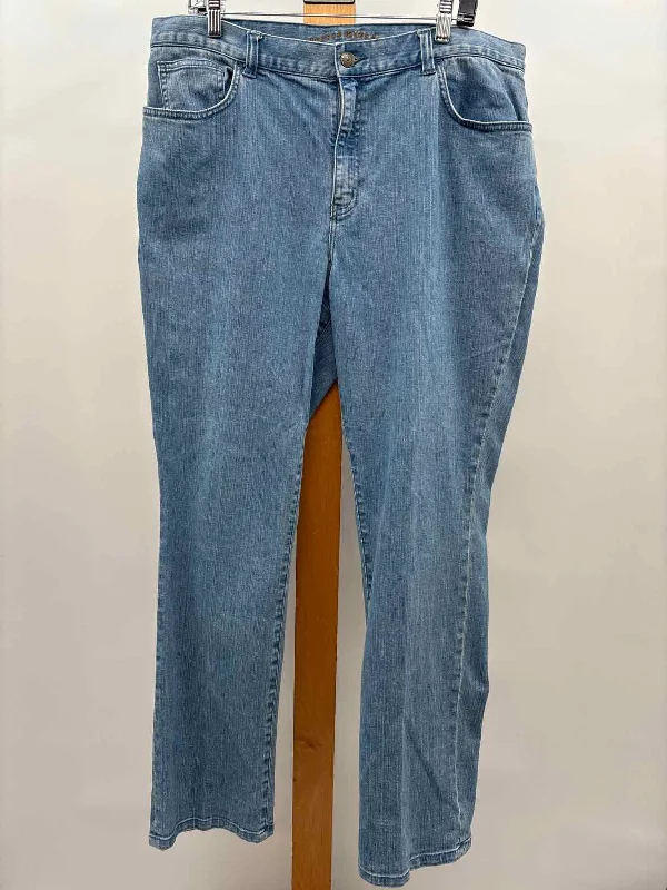 women's bell-bottom pantsLauren Women's Size 16 Blue Solid Jeans