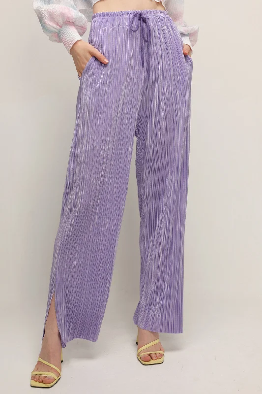 women's patterned pantsPeyton Crinkled Pleated Pants