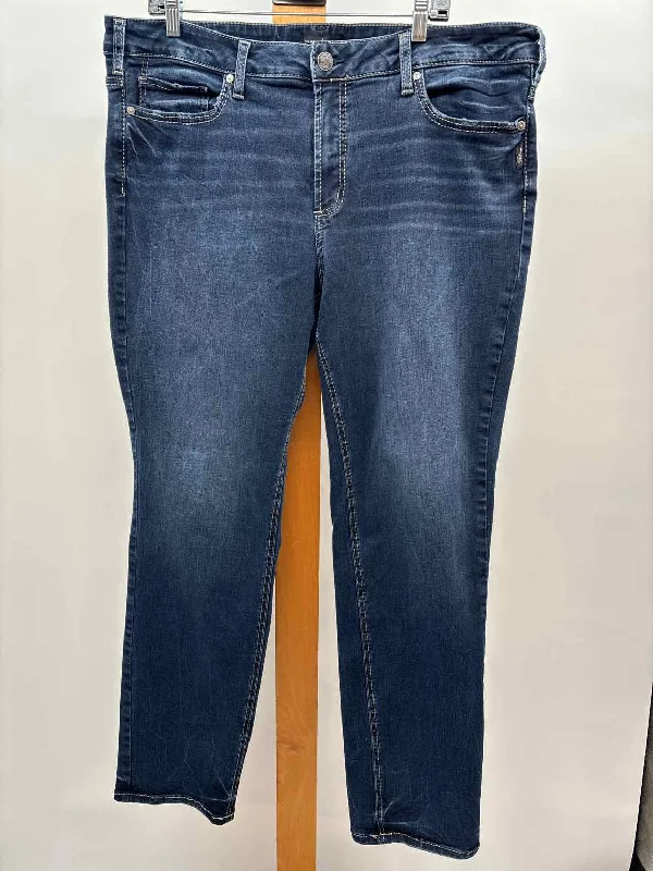 women's skinny pantsSilver Women's Size 18 Blue Solid Jeans