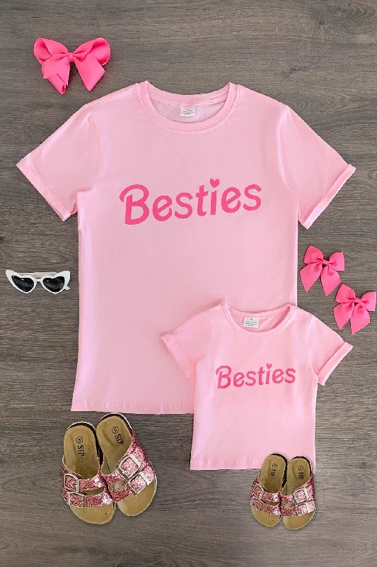 women's ethical fashion dressesMom & Me - "Besties" Pink Short Sleeve Top