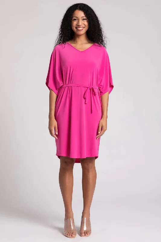 Sequined DressSlouchy V-Neck Dress with Tie | Peony