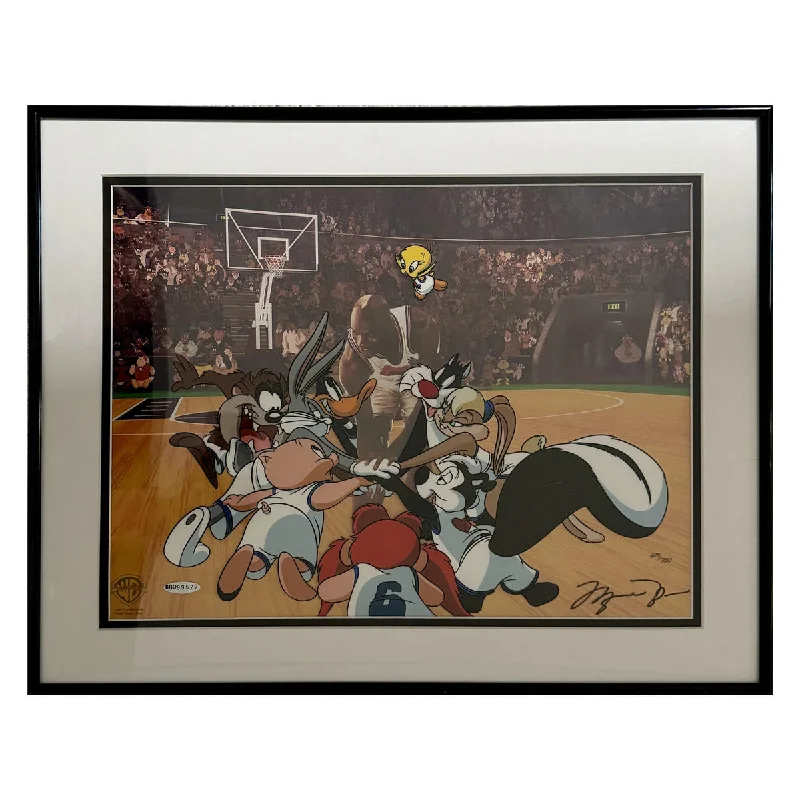 Backless Dress"Space Jam" Signed by Michael Jordan Lim Ed Cel, Nmbr 470/750 COA incl