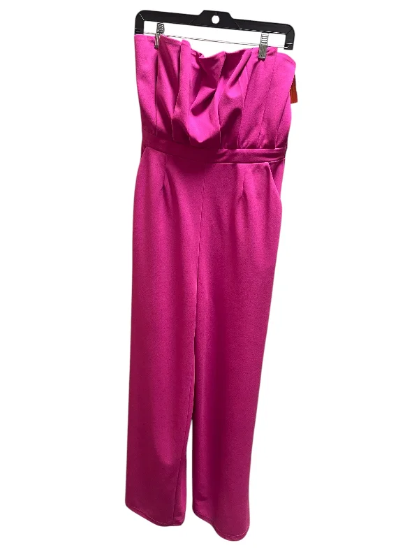 women's jumpsuits with metallic finishesJumpsuit By Entro In Pink, Size: L