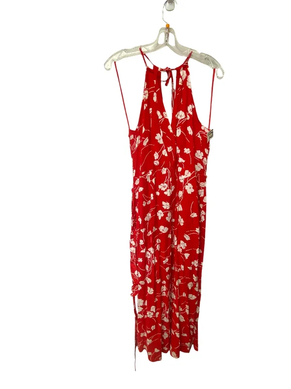 women's jumpsuits with cinched waistsJumpsuit By Maeve In Red, Size: 6