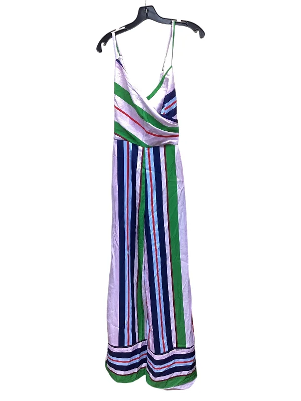 women's jumpsuits with off-the-shoulder necksJumpsuit By Ted Baker In Striped Pattern, Size: L