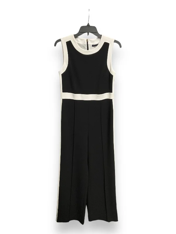 women's jumpsuits for wrinkle-resistant materialsJumpsuit By Tommy Hilfiger In Black & White, Size: S