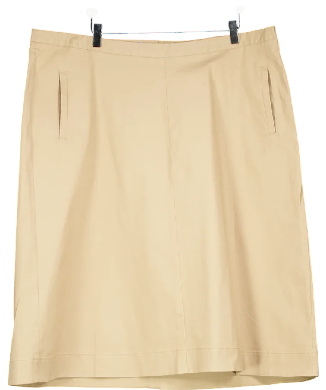 women's winter velvet skirtsBoden Beige Chino Skirt UK 22