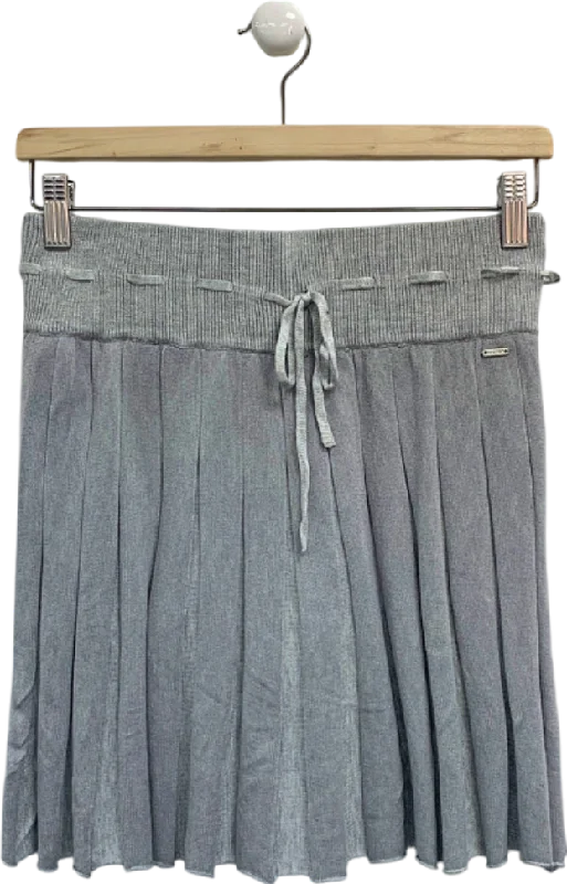 women's classic chiffon skirtsLounge Grey Pleated Skirt UK M