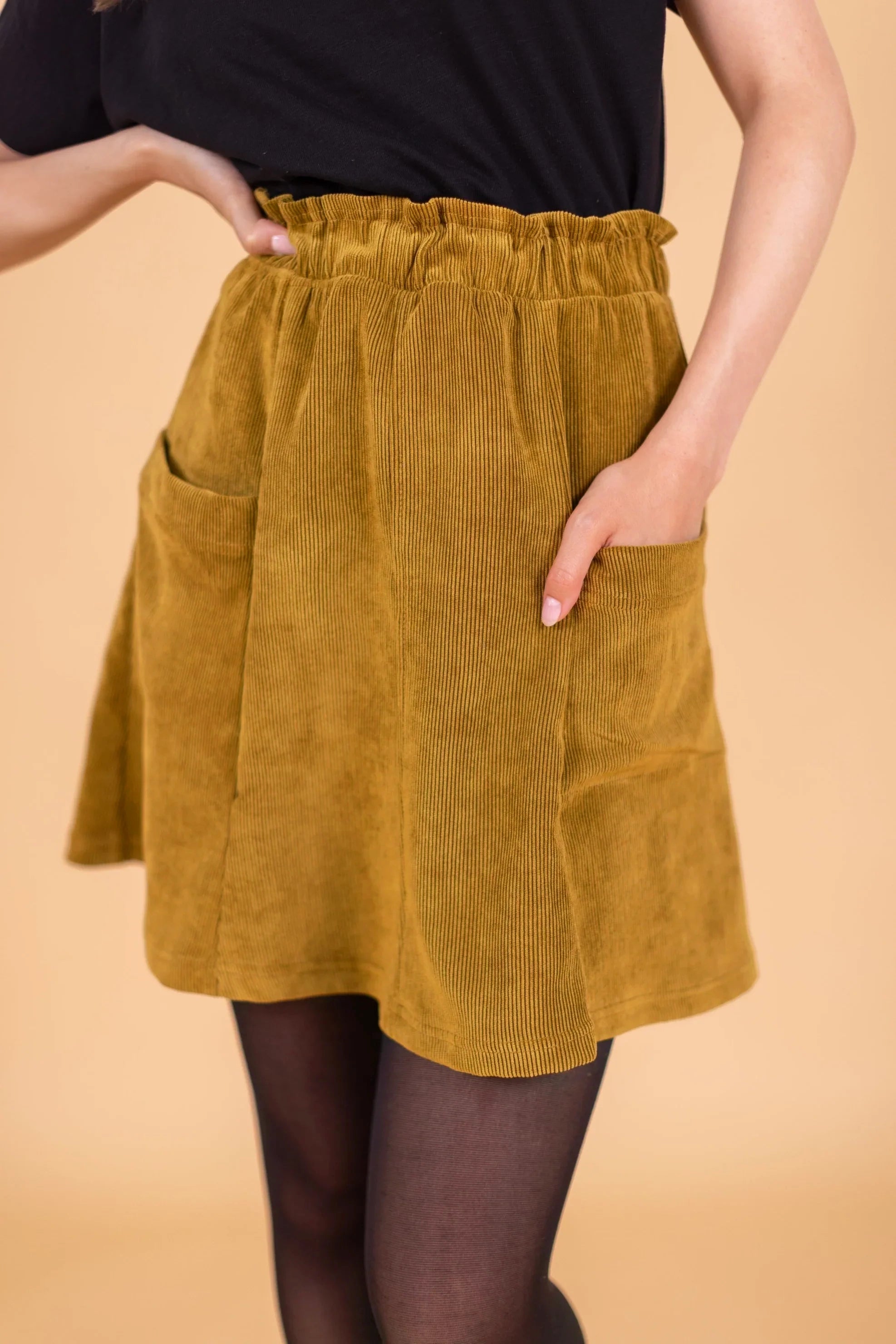 women's timeless satin skirtsSkirt Cher Golden Brown