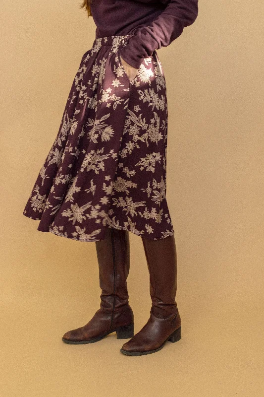 women's velvet wrap skirts for elegant eveningsSkirt Fae Purple Flowers